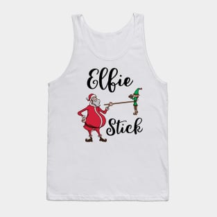 Funny Elf Pun Selfie Stick Santa Claus Christmas Meme Gift Tank Top